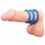 Pierścienie erekcyjne Lust 3 rowkowane silikonowe niebieskie You2Toys - 7